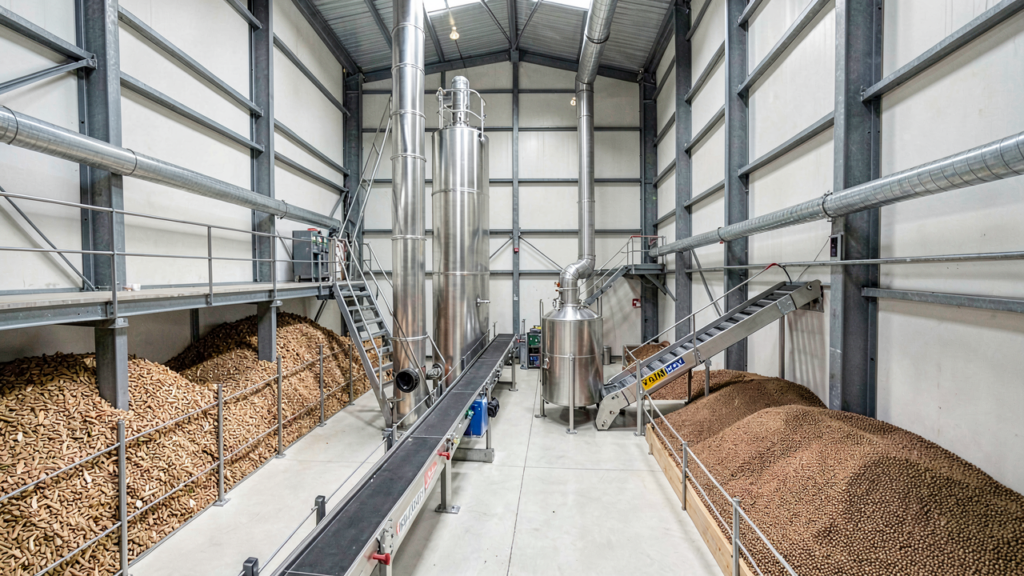 Instalación industrial de valorización energética y procesamiento de biomasa
